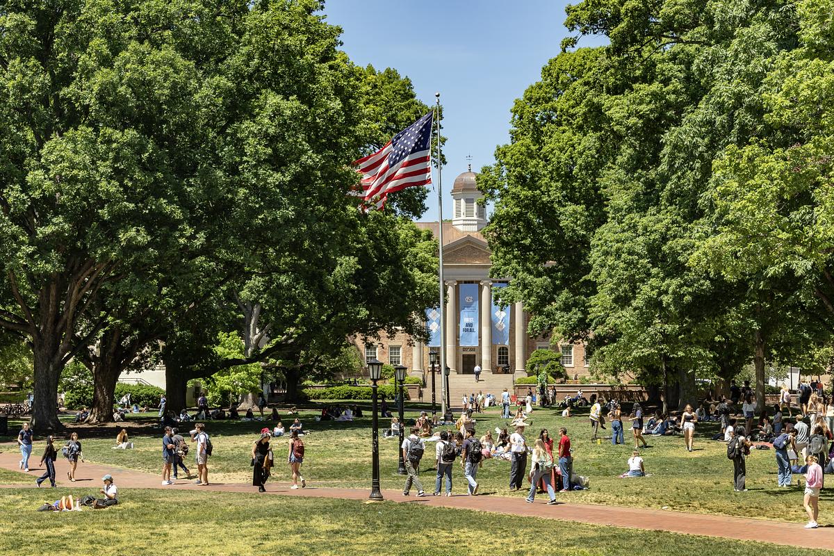 Wilson Library quad at UNC-Chapel Hill